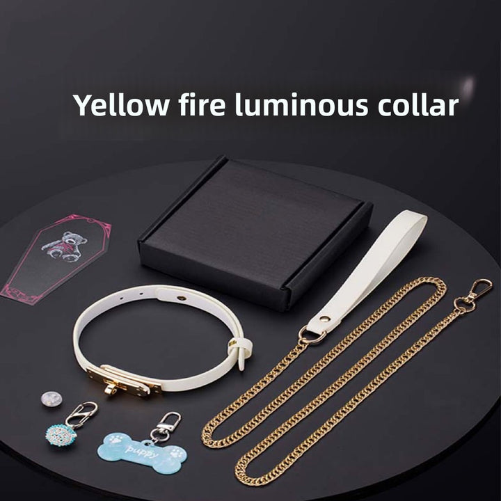 Yellow fire luminous collar