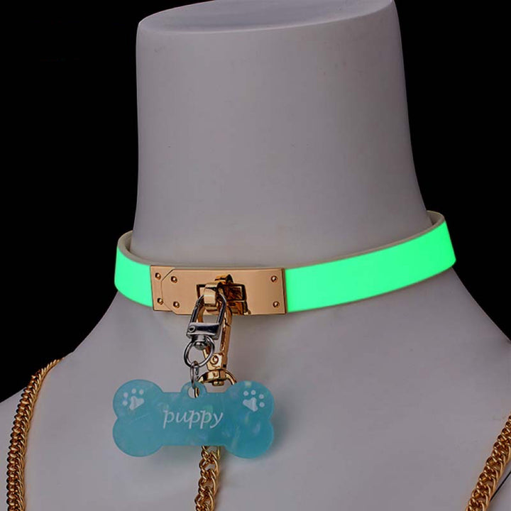 Yellow fire luminous collar